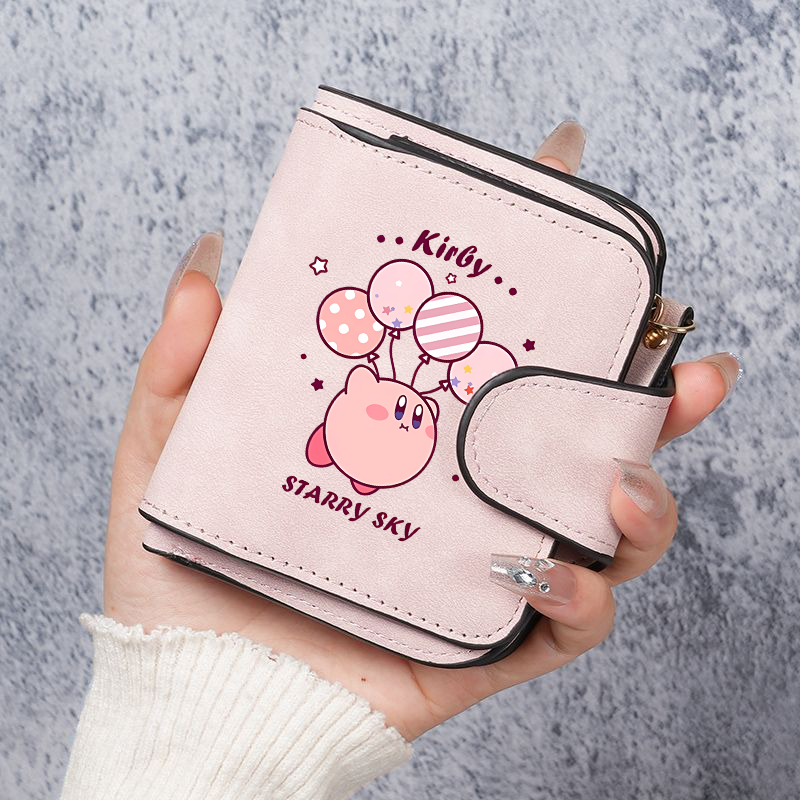 Card Top Loader - Kirbys kısa cüzdan kadın katlanır cüzdan