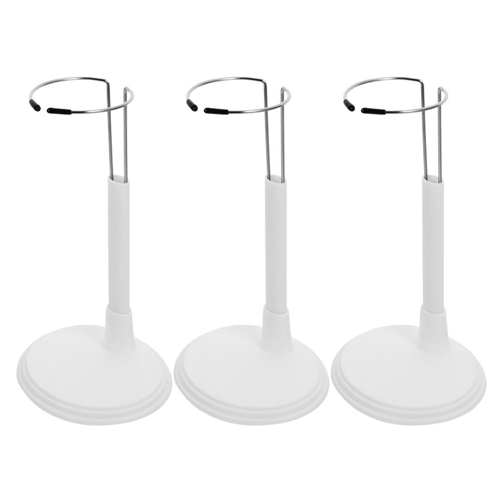 Action Figure Stand - 3 Adet Beyaz Plastik Ayarlanabilir Stand,