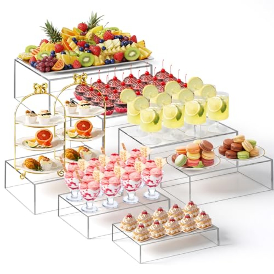 Display Risers Set - 7 Parça Ekstra Büyük Büfe Sunum