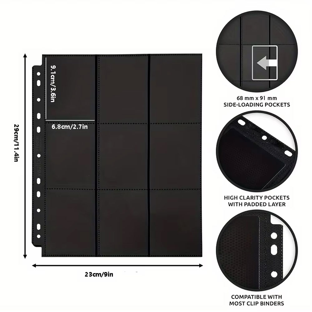 10'lu Paket Siyah 9 Cepli A4 K - Trading Card Binder incelemesi ve fiyatı